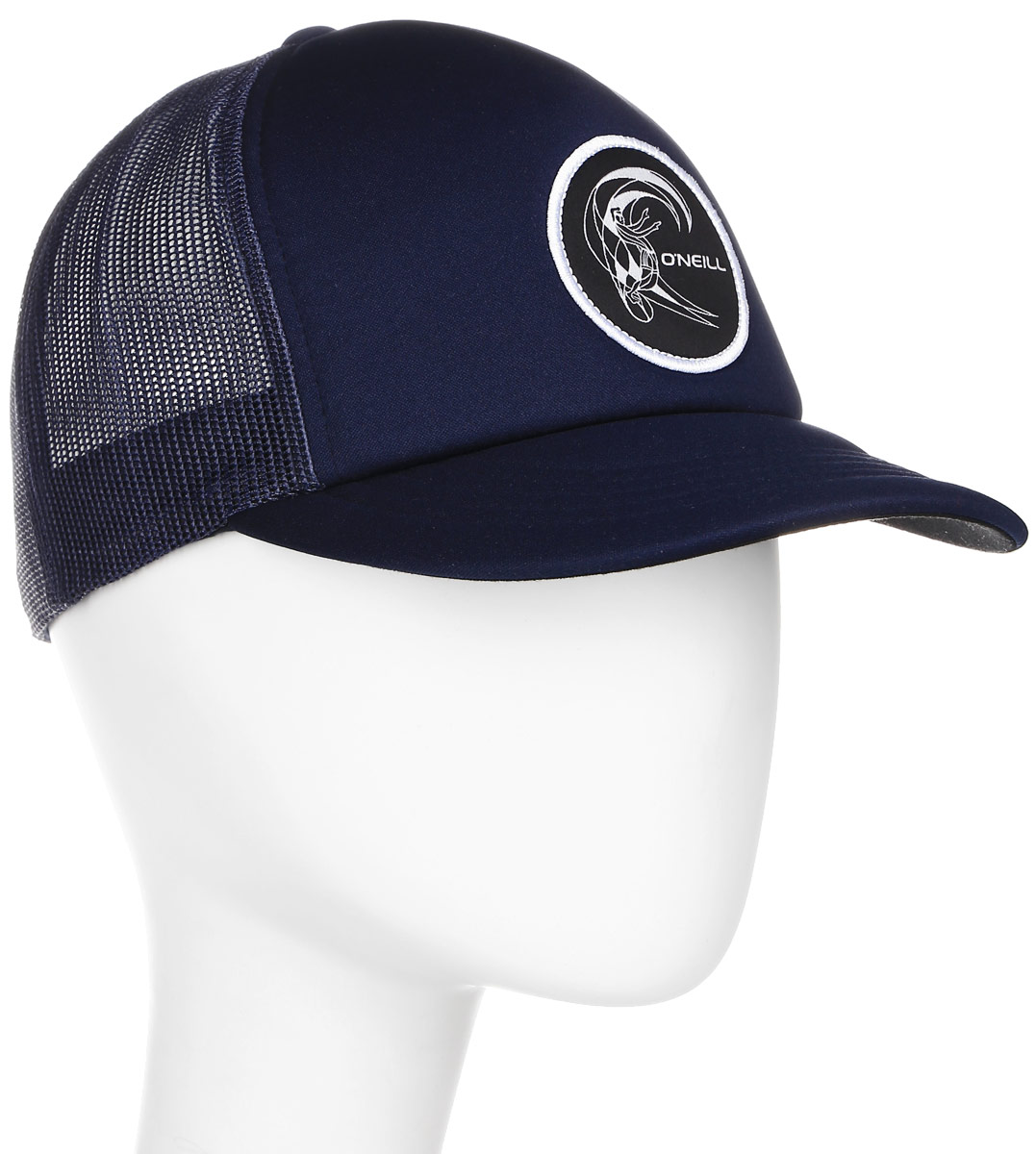 Бейсболка мужская ONeill Bm Trucker Cap, цвет: темно-синий, черный. 7A4110-5056. Размер универсальный7A4110-5056 Бейсболка мужская ONeill Bm Trucker Cap, цвет: темно-синий, черный. 7A4110-5056. Размер универсальный7A4110-5056Бейсболка ONeill, выполненная из 100% полиэстера, станет незаменимым аксессуаром в летний сезон. Модель защитит голову от перегрева, а глаза от яркого света. Бейсболка имеет 5-панельный дизайн и сетку сзади для вентиляции и прохлады в жару. Модель спереди дополнена нашивкой с названием бренда. Обхват головы регулируется с помощью пластикового ремешка сзади.