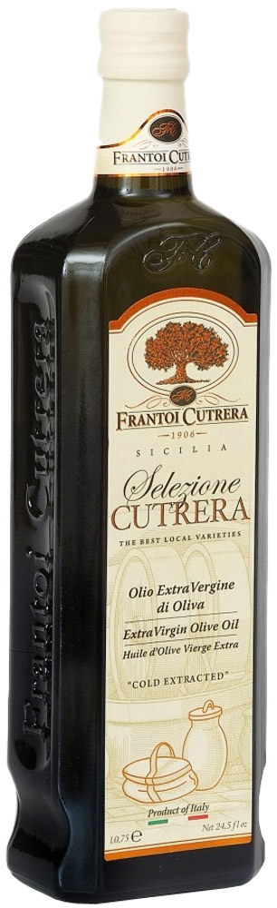 Frantoi Cutrera Оливковое масло нерафинированное Extra vergine, 750 мл8030853002410 Frantoi Cutrera Оливковое масло нерафинированное Extra vergine, 750 мл8030853002410Оливковое масло класса Extra Virgin, высшей категории, полученное механическим способом из оливок, собранных вручную на территории Сицилии.