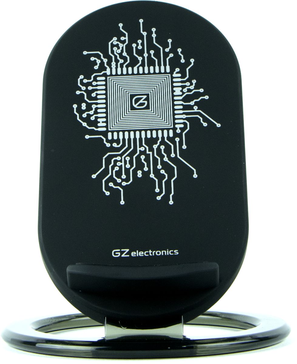 GZ electronics GZ-WCH11 беспроводное зарядное устройствоGZ-WCH11(BK) GZ electronics GZ-WCH11 беспроводное зарядное устройствоGZ-WCH11(BK)Беспроводное зарядное устройство стандарта QI с покрытием Soft Touch, две передающие перекрывающие катушки для ускоренной зарядки смартфонов, порт microUSB, световая индикация, защита от замыканий, перегрузок, напряжения и перегрева, автоматическое отключение при 100% зарядке, совместимо с любыми устройствами стандарта QI, входные напряжение и ток 5В 2А, выходные напряжение и ток 5 В, 2 А, в комплекте зарядное устройство, настольная подставка, кабель microUSB, инструкция, гарантийный талон.