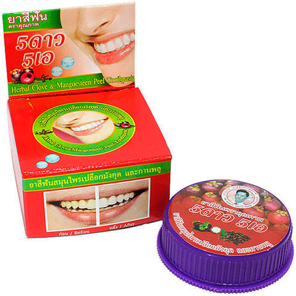 5 Star Cosmetic травяная отбеливающая зубная паста с экстрактом Мангостина