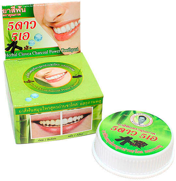 5 Star Cosmetic травяная отбеливающая зубная паста с углем Бамбука