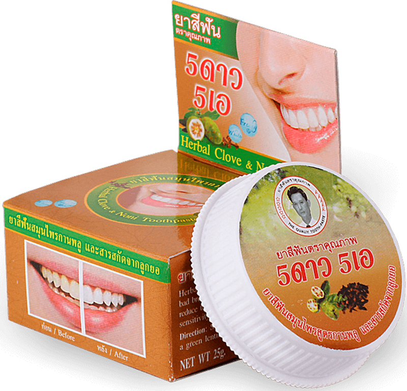 5 Star Cosmetic травяная отбеливающая зубная паста с экстрактом Нони