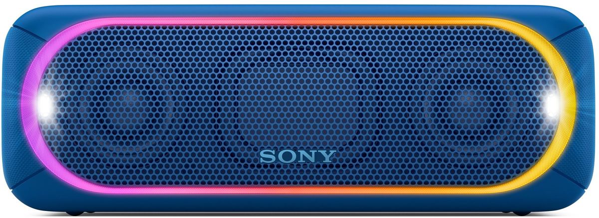 Sony SRS-XB30, Blue портативная акустическая системаSRSXB30L.RU4 Sony SRS-XB30, Blue портативная акустическая системаSRSXB30L.RU4Если у вас есть беспроводная акустическая система SRS-XB30, ходить по дискотекам больше не нужно: технология EXTRA BASS и яркие световые эффекты превратят вашу гостиную в настоящий ночной клуб.Чтобы раскачать вечеринку, просто нажмите кнопку EXTRA BASS. Двойные пассивные излучатели в сочетании с полнодиапазонными стереодинамиками усиливают звучание низких частот, придавая им неожиданную глубину для такой компактной системы.Многоцветная линейная подсветка и стробоскоп создадут у вас в гостиной атмосферу ночного клуба.Компактную беспроводную систему SRS-XB30 можно брать с собой куда угодно: она удобна в переноске, не боится воды и не разрядится до самого окончания вечеринки.Любимая музыка будет с вами всегда и везде, даже у бассейна или на берегу моря: благодаря защите IPX5 эта беспроводная акустическая система не боится воды.Устройте настоящую танцевальную вечеринку, объединив до 10 динамиков по Bluetooth в одну беспроводную систему с помощью функции Party Chain для одновременного воспроизведения музыки и настройки световых эффектов.Быстро и легко управляйте воспроизведением со смартфона через приложение Sony | Music Center (ранее называвшееся SongPal). Просто установите приложение и регулируйте звук, подсветку и прочие настройки.Слушайте музыку без проводов в непревзойденном качестве: кодек LDAC позволяет передавать примерно втрое больше данных (на макс. скорости 990 кбит/с) по сравнению со стандартным протоколом Bluetooth.Подключите смартфон по NFC, просто приложив его к акустической системе, - и начинайте веселиться.Подключите смартфон по USB для одновременной зарядки и воспроизведения музыки.