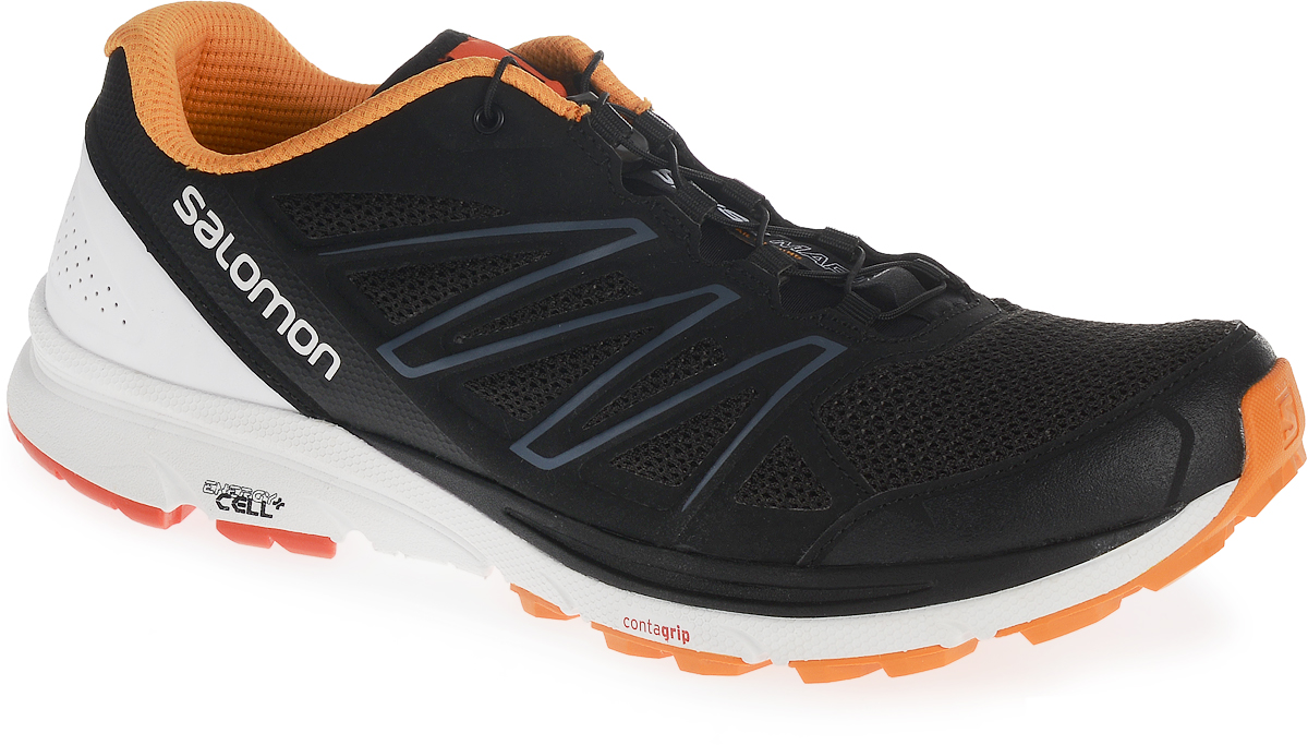 Кроссовки для бега мужские Salomon Sense Marin, цвет: черный. L39466300. Размер 9,5 (42,5)L39466300 Кроссовки для бега мужские Salomon Sense Marin, цвет: черный. L39466300. Размер 9,5 (42,5)L39466300Беговые кроссовки Salomon Sense Marin. Конструкция Sensifit обрамляет стопу, обеспечивая точный и надежный охват ноги. Открытая сетчатая ткань 3D mesh обеспечивает максимальную вентиляцию. Конструкция Endofit внутренний охватывающий язычок, облегающий ногу в тех местах, где это нужно, и обеспечивающий точность посадки. Модель оснащена системой быстрой шнуровки Quick Fit, защитной пленкой-амортизатором и цепкой подошвой.