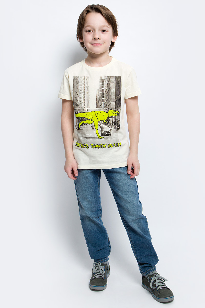 Футболка для мальчика Sela, цвет: серовато-янтарный. Ts-811/1066-7121. Размер 134, 9 летTs-811/1066-7121 Футболка для мальчика Sela, цвет: серовато-янтарный. Ts-811/1066-7121. Размер 134, 9 летTs-811/1066-7121Стильная футболка для мальчика Sela изготовлена из натурального хлопка и оформлена оригинальным принтом. Воротник дополнен мягкой трикотажной резинкой.Яркий цвет модели позволяет создавать модные образы.