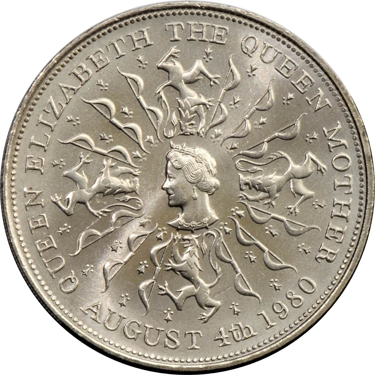 Монета номиналом 25 новых пенсов 