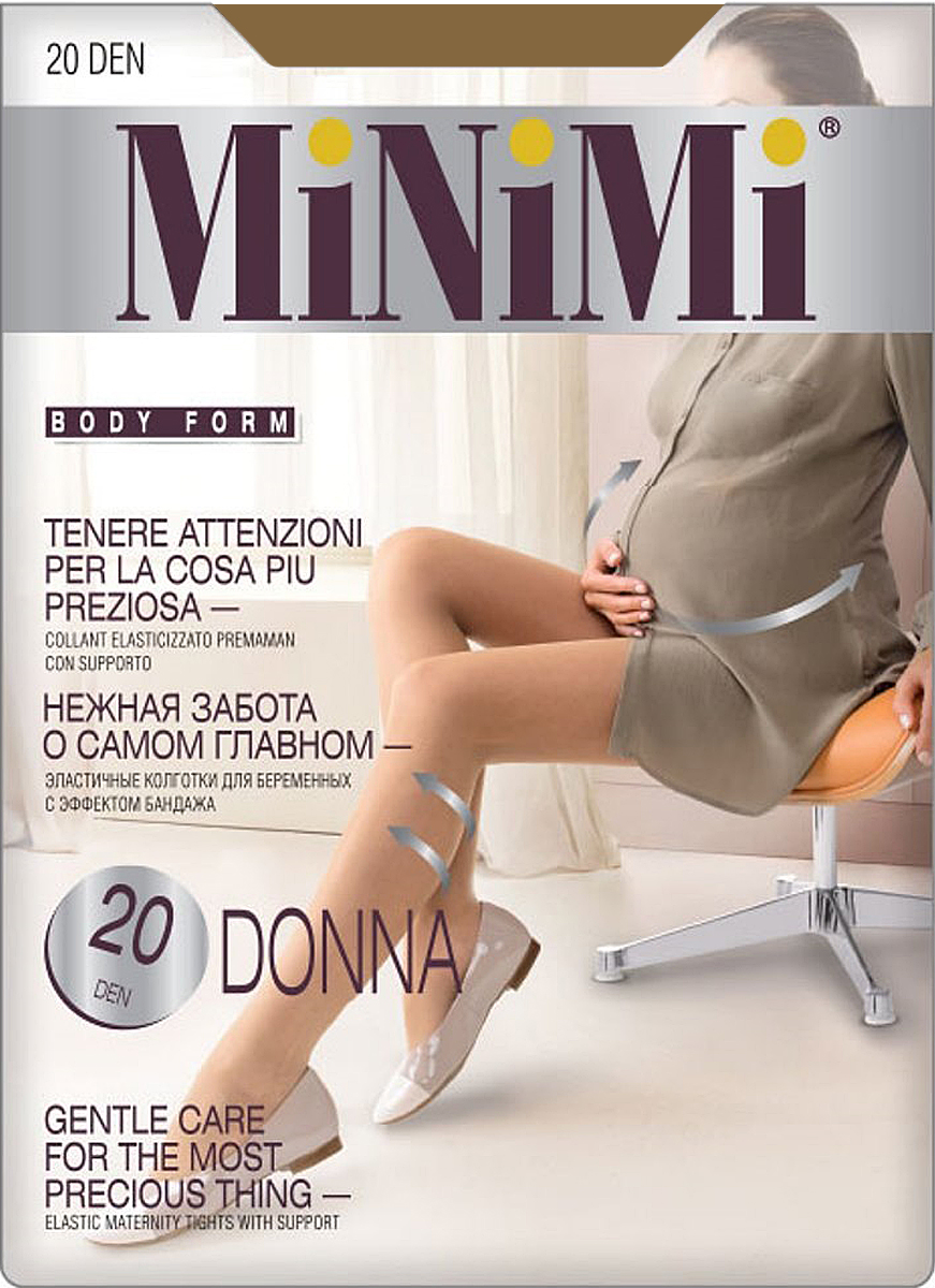 Колготки для беременных Minimi Donna 20, цвет: Caramello (карамель). Размер 2
