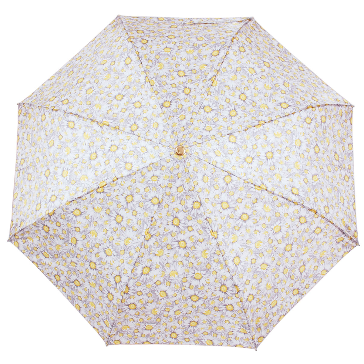 Зонт женский Stilla, автомат, 3 сложения, цвет: белый, желтый. 651 mini