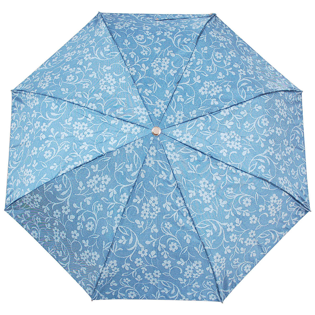 Зонт женский Stilla, автомат, 3 сложения, цвет: голубой. 652/2 mini