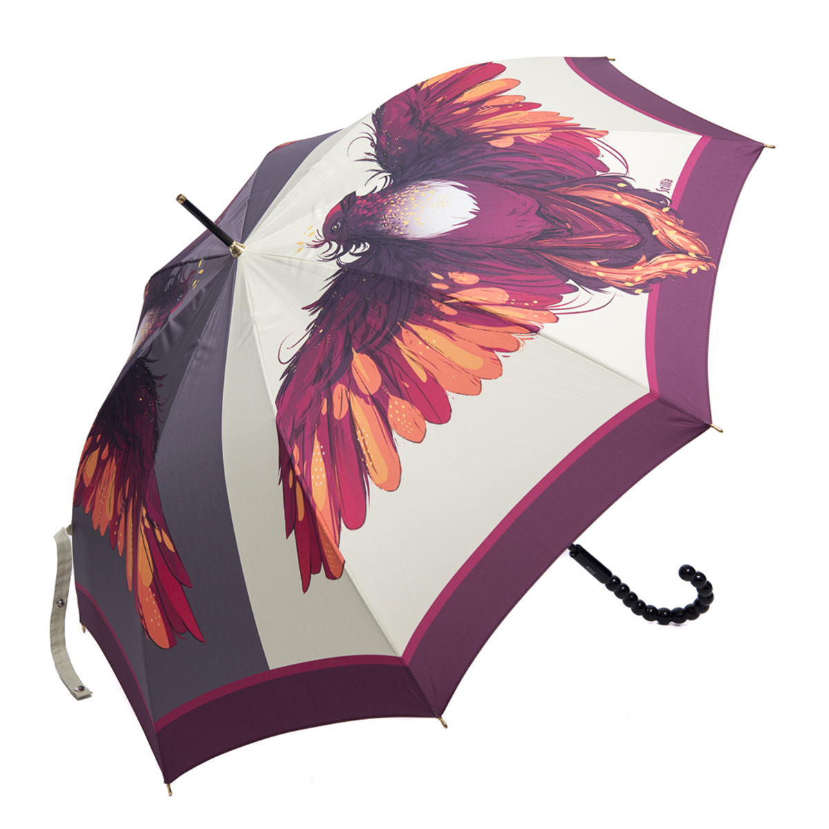 Зонт-трость женский Stilla, цвет: молочный, пурпурный, оранжевый. 760/1 auto