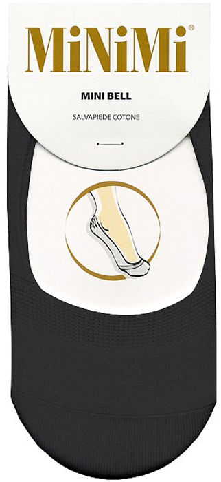 Подследники Minimi Bell хлопок, цвет: Nero (черный). Размер 35/38BELL хлопок Подследники Minimi Bell хлопок, цвет: Nero (черный). Размер 35/38BELL хлопокЛетние тонкие мягкие эластичные подследники от Minimi из хлопка с кеттельным швом на мыске. Силиконовые фиксаторы в районе пятки не позволяют сползать подcледникам с ноги при ходьбе, высокая устойчивость к истиранию. (1 пара в упаковке)