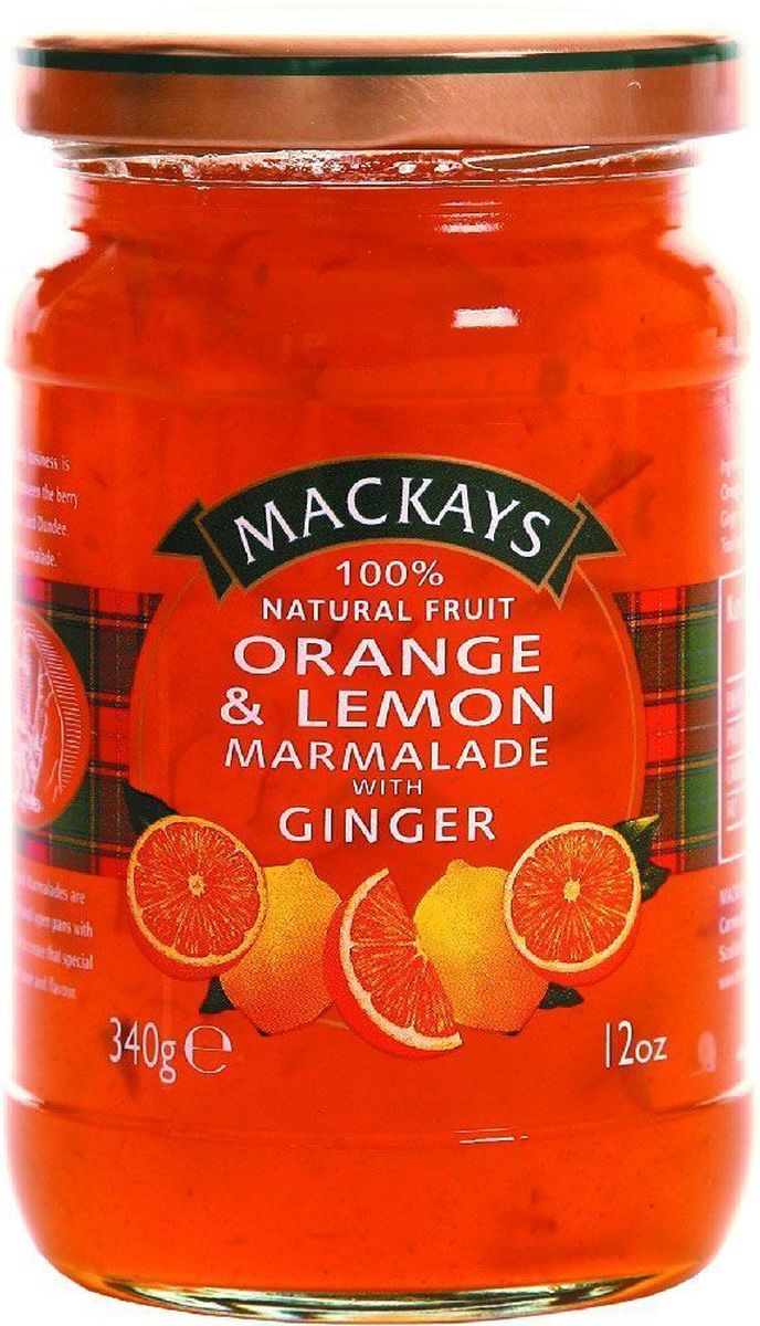 Mackays Десерт фруктовый из лимона и апельсина с имбирем, 340 г211105 Mackays Десерт фруктовый из лимона и апельсина с имбирем, 340 г211105Для цитрусовых джемов используют только высококачественные цитрусовые фрукты от лучших производителей из Севильи и других регионов Испании. Отличный мармелад для завтрака с бодрящей ноткой согревающего имбиря.Уважаемые клиенты!Обращаем ваше внимание на то, что упаковка может иметь несколько видов дизайна. Качественные характеристики товара остаются неизменными. Поставка осуществляется в зависимости от наличия на складе.