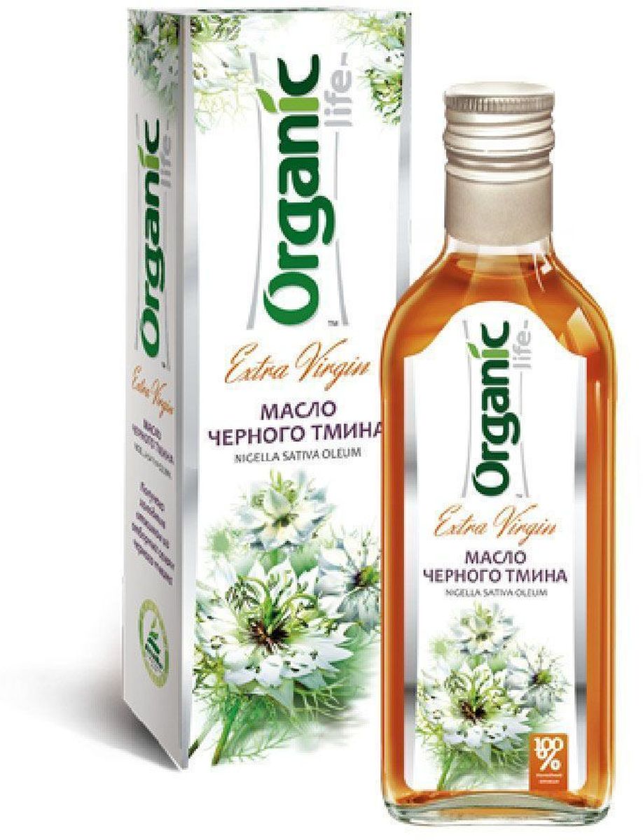 Organic Life масло черного тмина, 250 мл212035 Organic Life масло черного тмина, 250 мл212035Об удивительных свойствах масла черного тмина было известно народам Азии, Ближнего Востока и Африки на протяжении многих веков. По данным археологических исследований история применения масла черного тмина вмедицине насчитывает более 3000 лет, его называли Масло королей. Этот продукт знаменит своим комплексным благотворным действием на весь организм. Масло обладает пряным ароматом и характерным терпким жгучим вкусом. Для удобства приема масло можно смешивать с медом, соком или другими продуктами, избегая нагрева.