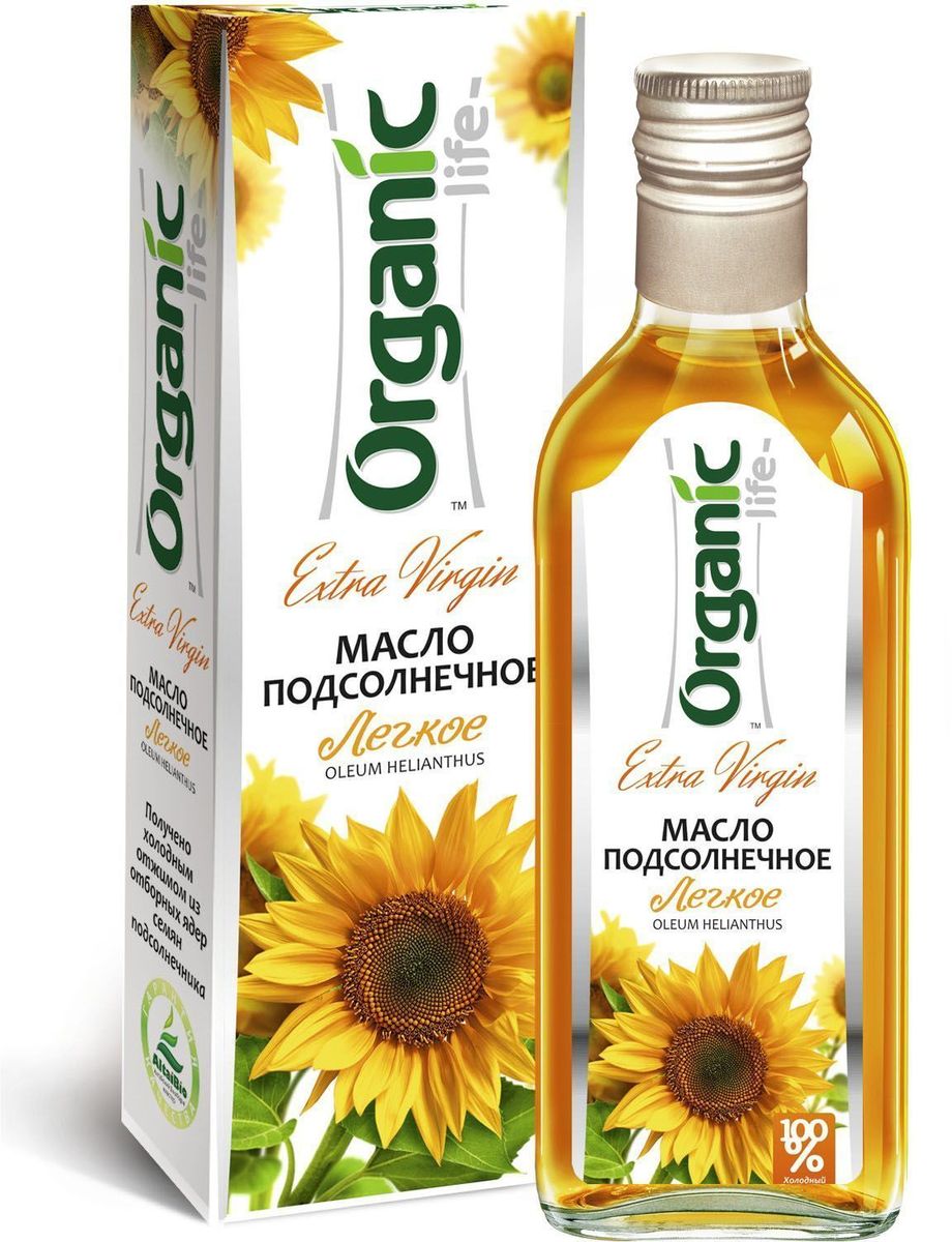 Organic Life масло подсолнечное Легкое, 250 мл212040 Organic Life масло подсолнечное Легкое, 250 мл212040Подсолнечное масло Легкое марки Organic Life из отборных семян подсолнечника особых сортов получено методом холодного отжима. Именно такой способ изготовления позволяет сохранить все полезные свойства и изысканные вкусовые качества масла, отличающегося нежным вкусом и ароматом. Мощный антиоксидант витамин Е замедляет старение клеток и делает подсолнечное масло омолаживающим продуктом. Линолевая кислота способствует укреплению иммунной защиты организма. А витамины А и D нужны для поддержания в норме зрения, хорошего состояния костей и кожи. Заправляйте салаты или готовьте любимые блюда с Легким подсолнечным маслом и вы будете здоровы и молоды.