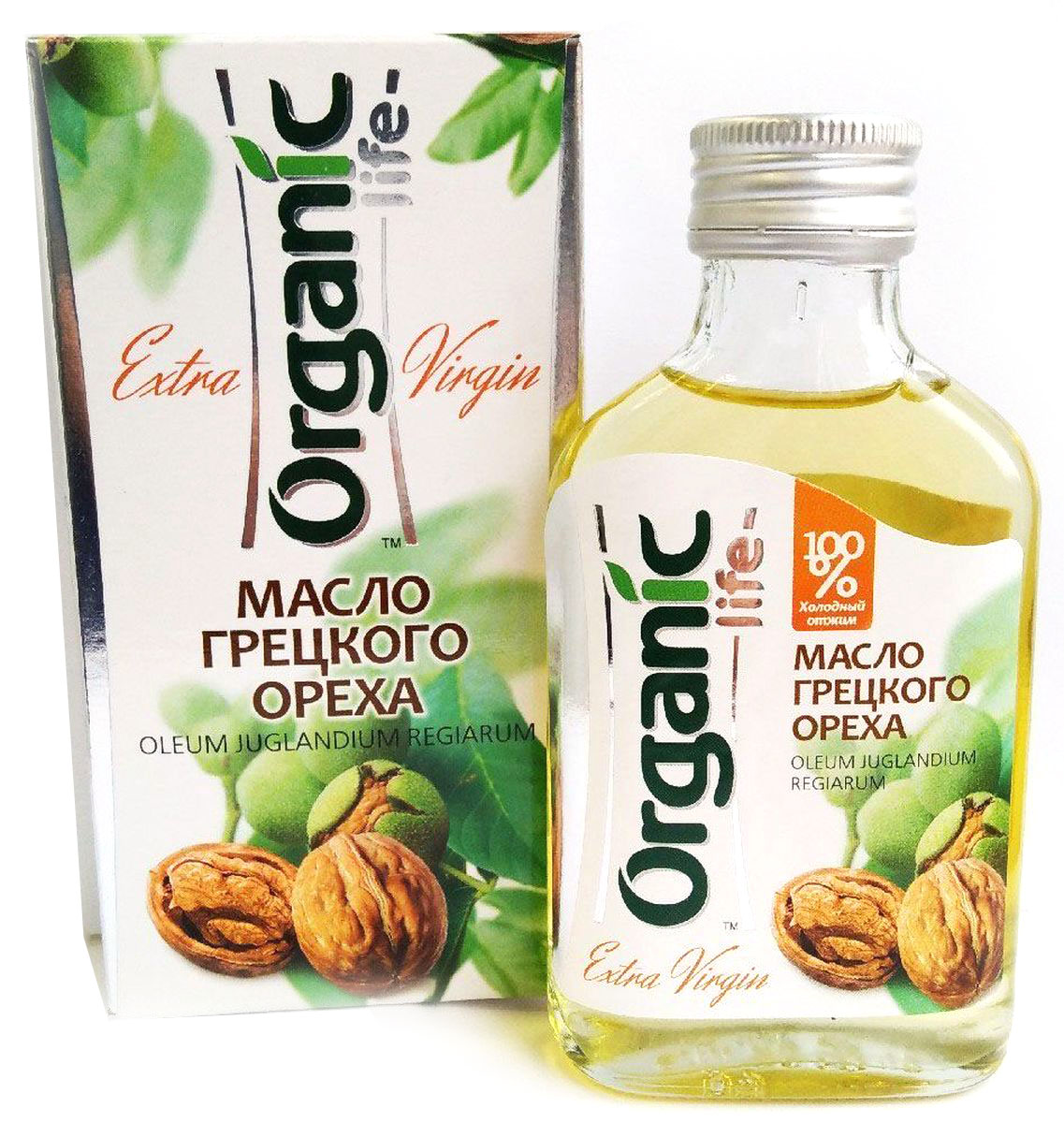 Organic Life масло грецкого ореха, 100 мл212020 Organic Life масло грецкого ореха, 100 мл212020Масло грецкого ореха содержит витамины: Е, В1, В6, биотин, микроэлементы, жирные кислоты, фосфолипиды, коэнзим Q10 (вещество, обладающее антиоксидантным действием, активизирующее обмен веществ в клетках). Масло грецкого ореха благотворно влияет на работу нервной и эндокринной системы, увеличивают умственную работоспособность, нормализуют сон и снимают усталость. Отличительная особенность масла грецкого ореха – сбалансированный комплекс полиненасыщенных жирных кислот Омега-6 и Омега-3 (витамин Р), их соотношение является оптимальным - 5:1. Грецкое масло обладает нежным вкусом и ароматом, подходит для любых блюд, в том числе фруктовых салатов. Способ применения: по 1 ч.л. 2-3 раза в день. Чайная ложка масла, выпитая на голодный желудок после стакана воды, помогает наладить пищеварение.