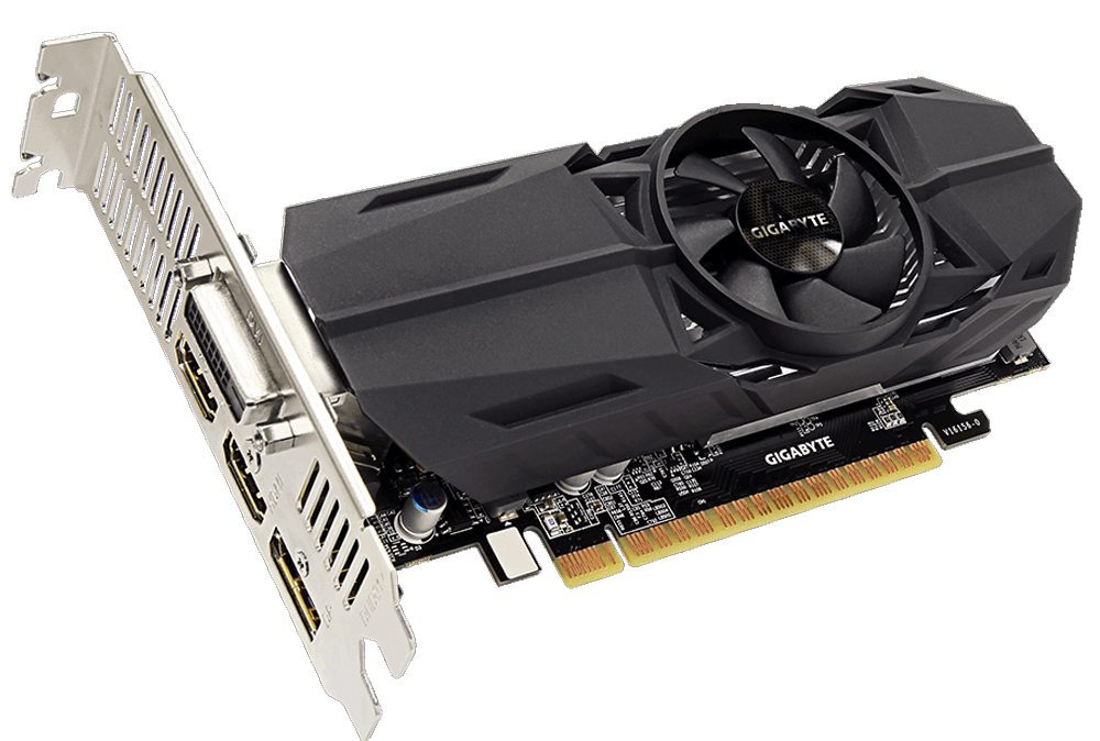 Gigabyte GeForce GTX 1050 Ti OC Low Profile 4G 4GB видеокартаGV-N105TOC-4GL Gigabyte GeForce GTX 1050 Ti OC Low Profile 4G 4GB видеокартаGV-N105TOC-4GLВидеокарта Gigabyte GeForce GTX 1050 Ti OC Low Profile 4G создана, чтобы удовлетворить все требования опытных игроков. Основано на решении NVIDIA, архитектура GPU Pascal GPU.Технология NVIDIA GameWorks поддерживает последние требования современных мониторов, включая VR, мониторы с ультра высоким разрешением, так же обеспечивает плавный игровой процесс, кинематографический опыт, возможность захвата изображения 360 даже в VR. Откройте для себя новое поколение VR, с низким показателем задержки, наушниками последнего поколения, благодаря технологии NVIDIA VRWorks. VR аудио (звуковые эффекты), реалистичная графика и физика предметов, позволяют вам прочувствовать и услышать каждый момент.При производстве карты используются дроссели и конденсаторы высокого качества, благодаря этому факту графическая карта обеспечивает выдающуюся производительность и долговечность системы.Одним простым действием в программном обеспечении XTREME Engine, игроки могут легко настроить карту таким образом, чтобы удовлетворить различные игровые требования без специальных знаний.