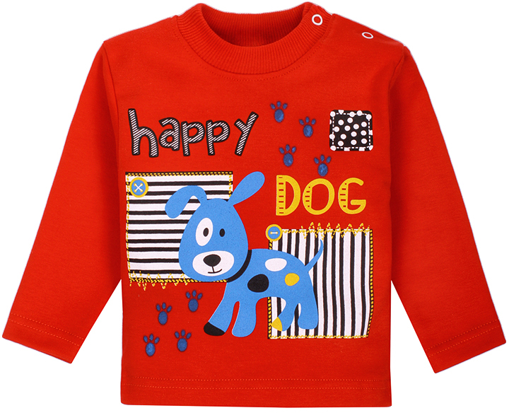 Толстовка детская M&D, цвет: красный, мультиколор. М25007. Размер 74М25007 Толстовка детская M&D, цвет: красный, мультиколор. М25007. Размер 74М25007Детская толстовка M&D исполнена из 100% натурального хлопка.Модель имеет круглый вырез горловины, дополненный трикотажной резинкой, длинный рукав, кнопки на левом плече для комфортного и быстрого переодевания ребенка.Толстовка оформлена ярким принтом с собачками. Нежная к телу и приятно оформленная текстильная толстовка обязательно понравится ребенку и подарит ему комфорт.