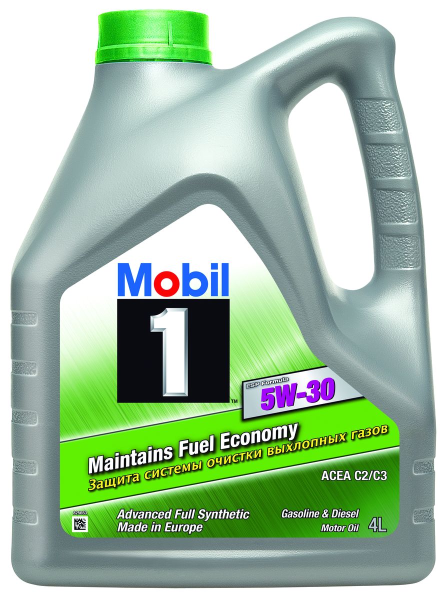 Масло моторное Mobil ESP Formula, синтетическое, класс вязкости 5W-30, 4 л152621 Масло моторное Mobil ESP Formula, синтетическое, класс вязкости 5W-30, 4 л152621Синтетическое моторное масло Mobil ESP Formula подходит для большинства современных европейских автомобилей с бензиновыми двигателями: Audi, BMW, Mercedes-Benz, VW и Skoda. Подходит для большинства европейских автомобилей с дизельными двигателями, оснащенных сажевыми фильтрами, и KIA (дизельные двигатели). Обеспечивает защиту выхлопной системы. Синтетическая основа и комплекс специальных присадок гарантирует исключительную надежность работы двигателя и сцепления в условиях экстремальных нагрузок.Товар сертифицирован.Уважаемые клиенты!Обращаем ваше внимание на возможные изменения в дизайне упаковки. Качественные характеристики товара остаются неизменными. Поставка осуществляется в зависимости от наличия на складе.