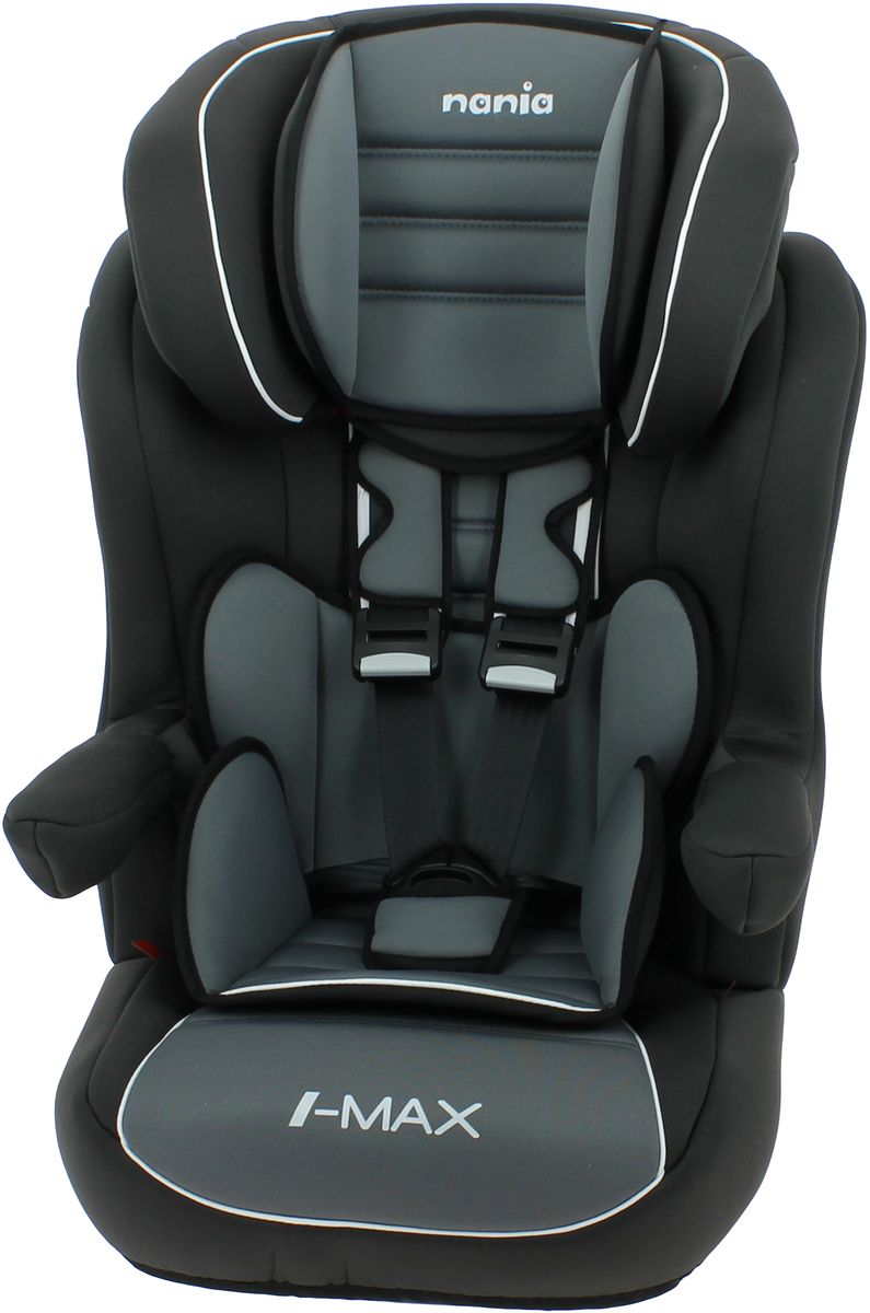 Nania Автокресло Imax SP Luxe Isofix от 9 до 36 кг цвет черный серый961906 Nania Автокресло Imax SP Luxe Isofix от 9 до 36 кг цвет черный серый961906Автокресло nania Imax SP Luxe Isofix относится к группе 1/2/3, от 8 месяцев до 12 лет (9-36 кг). Соответствует стандартам ECE R44/04.Благодаря длительному периоду использования и регулируемому по высоте подголовнику, nania Imax SP Luxe Isofix охватывает все возрастные группы от 8 месяцев до 12 лет (когда кресло уже не нужно). Автокресло Imax SP Luxe Isofix было разработано на основе требований безопасности, а также ортопедических факторов: мягкие обивка и подушки, а анатомическая форма кресла обеспечивает комфорт даже в дальних поездках.Автокресло имеет удобные подлокотники, которые при необходимости можно поднять вверх. Система боковой защиты Side Protection (SP) обеспечивает необходимую безопасность даже при боковом столкновении. Подголовник можно отрегулировать по высоте, таким образом кресло оптимально адаптируется к росту ребенка.Пятиточечные ремни безопасности можно регулировать не только по длине и высоте, но и снять совсем, когда ребенок подрастет.Обивка выполнена из 100% полистирола, которую легко снимается и моется.