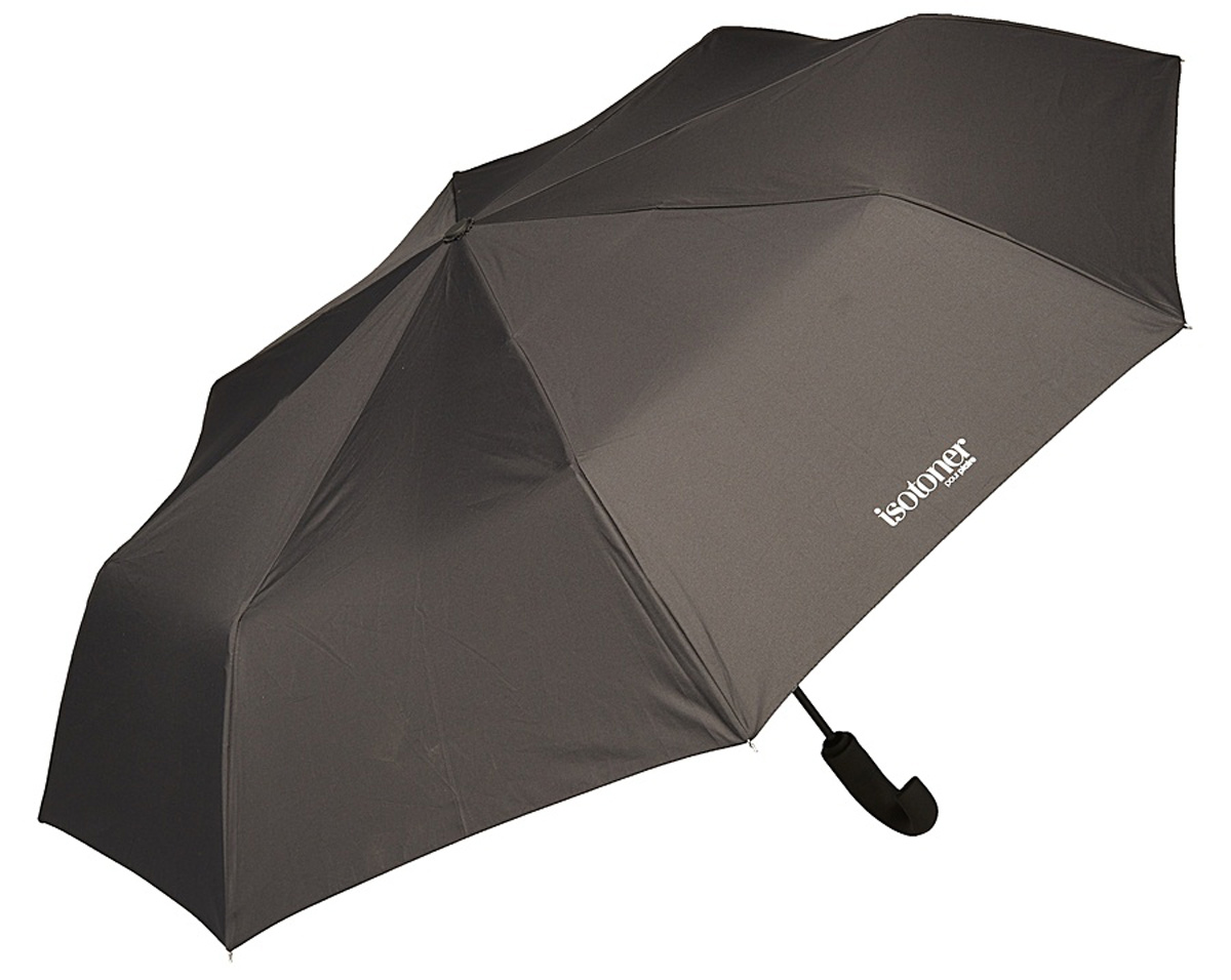 Зонт мужской Isotoner, автомат, 3 сложения, цвет: черный. 09407-2