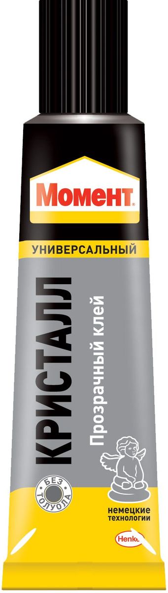 Клей Момент Кристалл, 125 мл873867 Клей Момент Кристалл, 125 мл873867Клей Момент Кристалл прозрачный не оставляет заметных следов. Лучше всего подходит для работы с чистыми поверхностями или с цветными материалами. Минимальное время испарения - поможет быстро решить все мелкие проблемы в ремонте. Отлично подходит для работ внутри помещения.Клей Момент Кристалл предназначен для склеивания мягкого и жесткого поливинилхлорида, полистирола, оргстекла и других пластиков. В различных сочетаниях склеивает дерево, металл, резину, бумагу, картон, кожу, ткань, пробку, поролон, фарфор, керамику, стекло, кроме посуды, контактирующей с пищей.