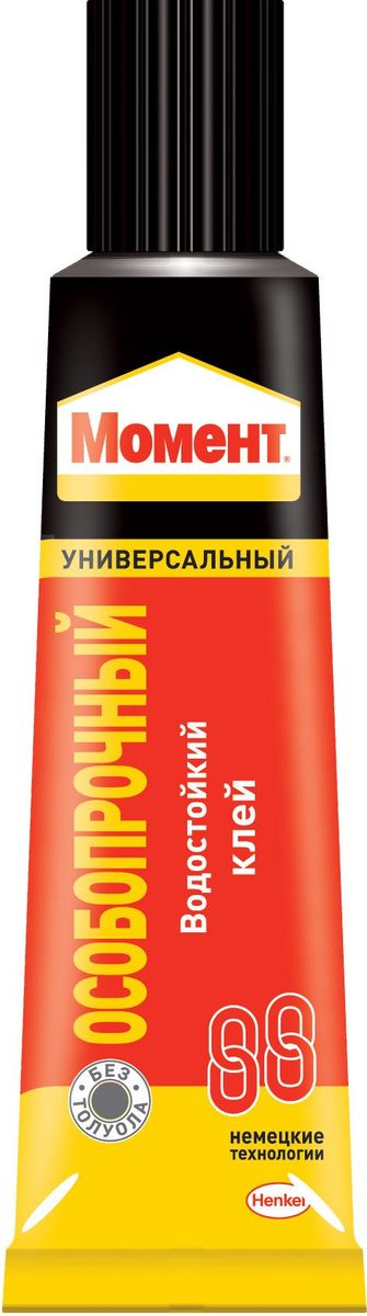 Клей Момент 88, особопрочный, 125 мл1273052 Клей Момент 88, особопрочный, 125 мл1273052Особопрочный клей Момент 88 предназначен для склеивания резины, кожи, металлов, полистирола, оргстекла и других пластиков, пробки, стекла, керамики, бетона. Не под ходит для склеивания посуды, контактирующей с пищей, стиропора, полиэтилена и полипропилена.Клей Момент 88 - отличное решение для повышенных требований. Это универсальный контактный клей, устойчивый к воздействию воды, мороза, старению и гарантирующий высокую прочность склеивания.