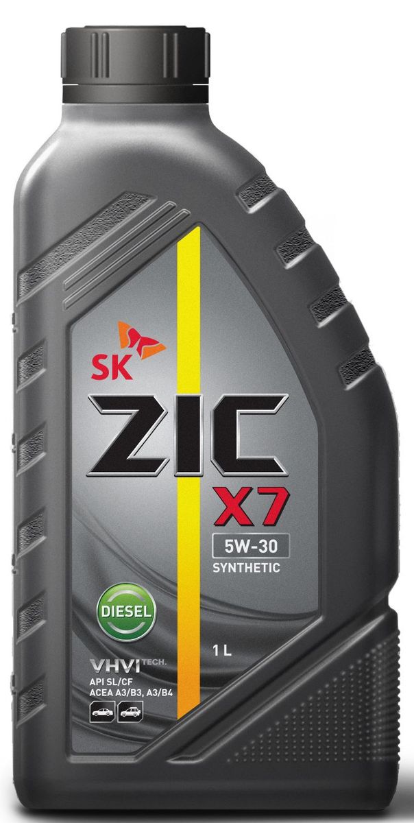 Масло моторное ZIC X7 Diesel, синтетическое, класс вязкости 5W-30, API SL/CF, 1 л132610 Масло моторное ZIC X7 Diesel, синтетическое, класс вязкости 5W-30, API SL/CF, 1 л132610Всесезонное синтетическое моторное масло в ZIC X7 Diesel предназначено для дизельных двигателей малого и среднего объемов. Оно изготовлено на основебазового масла YUBASE и сбалансированного пакета современных присадок. Адаптировано к дизельному топливу российских стандартов. Плотность при 15°C: 0,8527 г/см3.Температура вспышки: 222°С. Температура застывания: -40°С.
