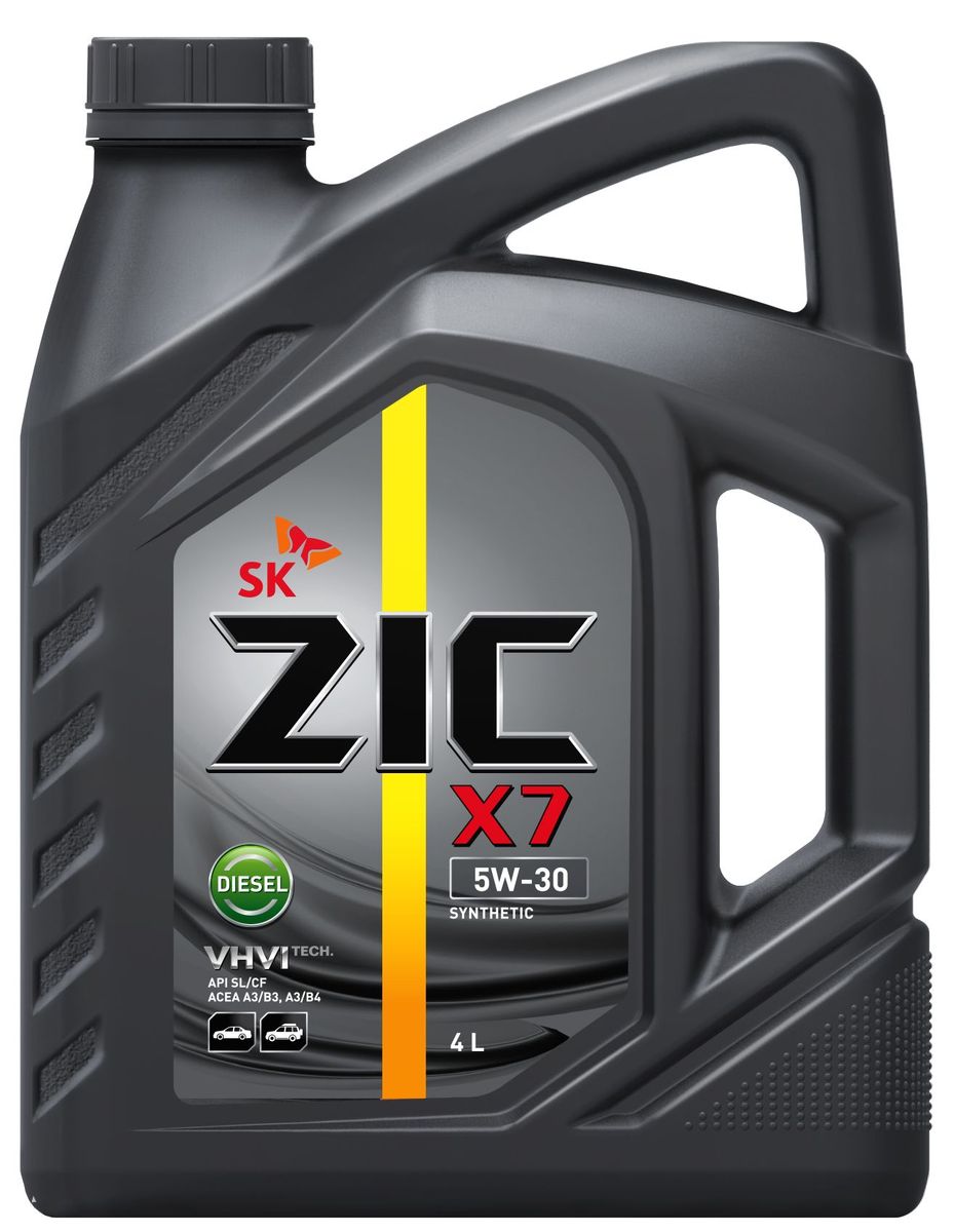 Масло моторное ZIC X7 Diesel, синтетическое, класс вязкости 5W-30, API SL/CFF, 4 л. 162610162610 Масло моторное ZIC X7 Diesel, синтетическое, класс вязкости 5W-30, API SL/CFF, 4 л. 162610162610Всесезонное синтетическое моторное масло высшего качества ZIC X7 Diesel предназначено для дизельных двигателей малого и среднего объемов. Изготовлено на основебазового масла YUBASE и сбалансированного пакета современных присадок. Адаптировано к дизельному топливу российских стандартов. Плотность при 15°C: 0,8527 г/см3.Температура вспышки: 222°С. Температура застывания: -40°С.