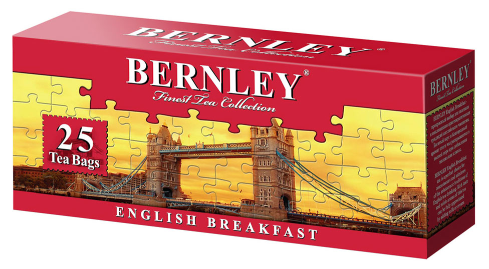 Bernley English Breakfast черный чай в пакетиках, 25 шт1070048 Bernley English Breakfast черный чай в пакетиках, 25 шт1070048Bernley English Breakfast - высокогорный черный чай для традиционного английского чаепития. Крепкий чай темно-красного цвета с богатым, насыщенным, невероятно свежим и мощным вкусом, характерным неповторимым ароматом и тонкими фруктовыми нотками в длительном и сочном послевкусии.,Уважаемые клиенты! Обращаем ваше внимание на то, что упаковка может иметь несколько видов дизайна. Поставка осуществляется в зависимости от наличия на складе.