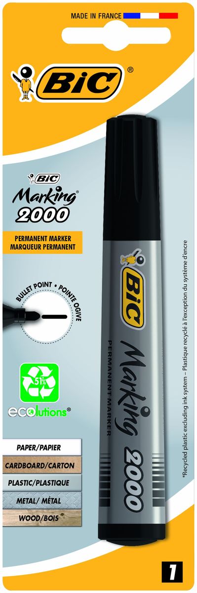 Bic Маркер перманентный Marking 2000 цвет черный