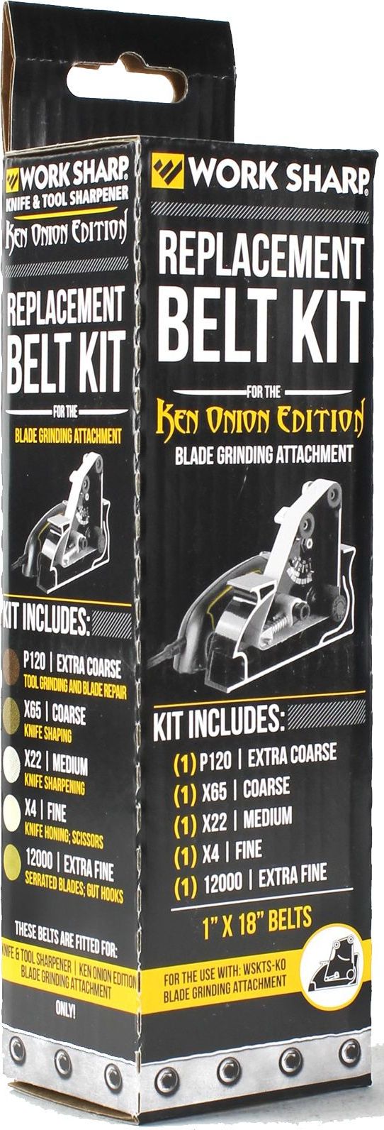 Набор ремней абразивных Work Sharp, с насадкой, для электроточилки Work Sharp Knife & Tool Sharpener Ken Onion EditionDR/WSSAKO81115 Набор ремней абразивных Work Sharp, с насадкой, для электроточилки Work Sharp Knife & Tool Sharpener Ken Onion EditionDR/WSSAKO81115Work Sharp DR/WSSAKO81115 – набор абразивных ремней, используемый при затачивании ножей электроточилкой WSKTS-KO-I.В наборе присутствует 5 ремней с разной степенью зернистости:- абразив экстра крупнозернистый (Р120);- абразив крупнозернистый (Х65);- абразив среднезернистый (Х22);- абразив мелкозернистый (Х4);- абразив ультра мелкозернистый (12000 грит).С помощью каждого абразивного ремня, входящего в данный набор, осуществляются различные виды заточек, начиная от самой грубой, выравнивающей дефекты на режущей кромке, и заканчивая тонкой, которая является заключающим этапом заточки.
