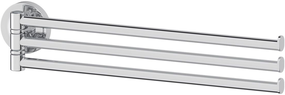 Держатель полотенец Ellux Elegance, поворотный, тройной, 37 см, цвет: хром. ELE 017ELE 017 Держатель полотенец Ellux Elegance, поворотный, тройной, 37 см, цвет: хром. ELE 017ELE 017Аксессуары торговой марки Ellux производятся на заводе ELLUX Gluck s.r.o., имеющем 20-летний опыт работы. Предприятие расположено в Злинском крае, исторически знаменитом своим промышленным потенциалом. Компоненты из всемирно известного богемского хрусталя выгодно дополняют серии аксессуаров. Широкий ассортимент, разнообразие форм, высочайшее качество исполнения и техническое?совершенство продукции отвечают самым высоким требованиям. Продукция завода Ellux представлена на российском рынке уже более 10 лет и за это время успела завоевать заслуженную популярность у покупателей, отдающих предпочтение дорогой и качественной продукции.100% made in Czech Republic Весь цикл производства изделий осуществляется на территории Чешской республики.Высококачественная латунь — дорогостоящий многокомпонентный медный сплав с основным легирующим элементом – цинком. Обладает высокой прочностью и коррозионной стойкостью. Считается лучшим материалом для изготовления аксессуаров, смесителей и другого сантехнического оборудования.Гарантия 15 лет. Длительный срок службы подтверждается 15-ти летней гарантией производителя при условии правильной эксплуатации.Проверенное временем качество продукции завода ELLUX Gluck s.r.o. позволяет производителю гарантировать длительный срок ее эксплуатации. Надежное крепление аксессуаров к стене обусловлено использованием качественных и прочных материалов крепежных элементов и хорошо продуманной конструкцией, разработанной с учетом возможных нагрузок.Премиум качество. Находясь в более доступном ценовом сегменте, аксессуары торговой марки ELLUX обладают всеми качествами продукции PREMIUMПроизведено в Чехии. Завод ELLUX Gluck s.r.o. — единственный производитель аксессуаров на территории Чешской Республики.В производстве аксессуаров используется высокосортная латунь, которая является идеальным материалом для эксплуатации в условиях повышенной влажности. Технически совершенные конструкции аксессуаров имеют надежное скрытое крепление к стене. Трудоемкая ручная полировка изделий до зеркального блеска и строгое соблюдение технологического цикла при гальванизации хромом обеспечивают идеально гладкую поверхность и высокую устойчивость покрытия.Сделано из латуни. Латунь, используемая в производстве аксессуаров, обладает высокой прочностью и коррозионной стойкостью, и считается лучшим материалом для изготовления аксессуаров.Сертификат экономической палаты Чешской Республики подтверждает, что весь цикл производства изделий осуществляется на территории ЧехииПроизведено в Чехии на заводе ELLUX Gluck s.r.o., который специализируется на производстве зеркал и аксессуаров для ванной комнаты.Ручная полировка позволяет добиваться превосходного результата обработки в труднодоступных местах аксессуара, в результате обеспечивая идеальную хромированную поверхность.Хром - очень прочный, износостойкий металл, обладающий корозийной стойкостьюДизайн и конструкция предмета продумана так, что все крепежные элементы не видны при его использовании