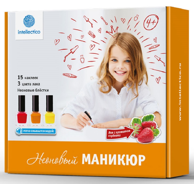 Intellectico Неоновый маникюр783 Intellectico Неоновый маникюр783Малый набор Неоновый маникюр приведет в восторг любую девочку, следующую современным модным тенденциям.Набор Неоновый маникюр предназначен для ультрамодных и современных девушек, которые не боятся выделяться и быть яркими. Неоновый маникюр подчеркнет индивидуальность и создаст неповторимый стиль. Кроме того, маникюр, сделанный с помощью лаков из набора, является безопасным. Лаки имеют уникальную формулу, благодаря которой легко смываются водой.