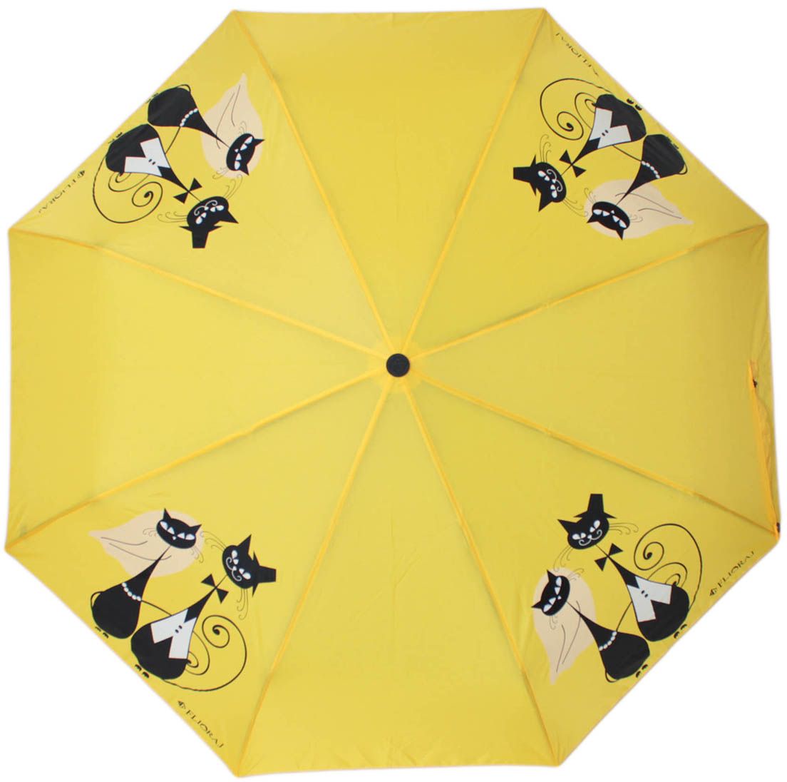 Зонт женский Flioraj, автомат, 3 сложения, цвет: желтый. 160402 FJ