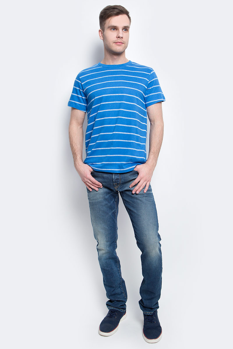 Футболка мужская Sela, цвет: индиго. Ts-211/2056-7214. Размер XS (44)Ts-211/2056-7214 Футболка мужская Sela, цвет: индиго. Ts-211/2056-7214. Размер XS (44)Ts-211/2056-7214Стильная мужская футболка полуприлегающего силуэта Sela изготовлена из натурального хлопка в полоску. Воротник дополнен мягкой рикотажной резинкой.Яркий цвет модели позволяет создавать модные образы.