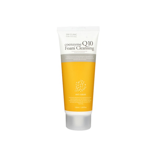 3W Clinic Пенка для умывания Coenzyme Q10 Foam Cleansing, 100 мл3027-287706 3W Clinic Пенка для умывания Coenzyme Q10 Foam Cleansing, 100 мл3027-287706Нежная пенка для умывания на основе натуральных экстрактов, не сушит и не стягивает кожу. Очищает даже самый стойкий макияж, в том числе и BB крем. Коэнзим Q10 - «эликсир молодости» организма. Антиоксидант, который участвует в окислительно-восстановительных реакциях в организме, восстанавливает антиоксидантную активность витамина Е. Отлично подойдет для сухой и зрелой кожи.