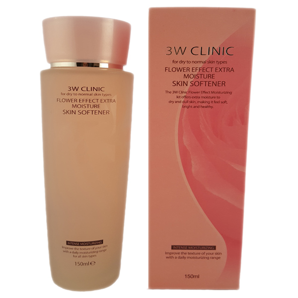 3W Clinic Скин-тоник для лица увлажняющий Flower Effect Extra Moisture Skin Softener, 150 мл282916 3W Clinic Скин-тоник для лица увлажняющий Flower Effect Extra Moisture Skin Softener, 150 мл282916Тонер для лица увлажняющий.Увлажняющее средство для ухода за кожей. Содержит экстракт зеленого чая, экстракт водяной лилии, гиалуроновую кислоту, которые создают двойную защиту против потери влаги и придают коже свежесть.