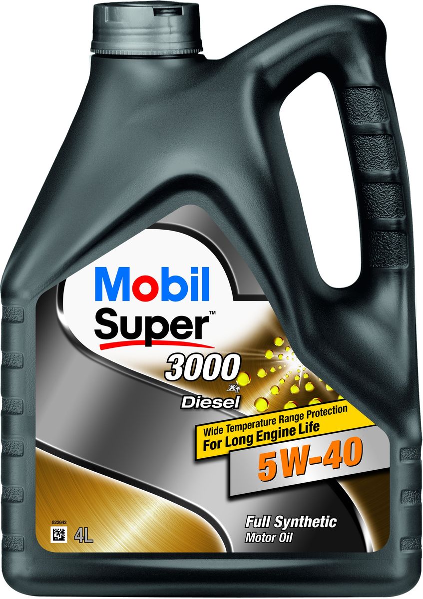 Масло моторное Mobil Super 3000 X1 Diesel GSP, класс вязкости 5W-40, 4 л2706 (ПО) Масло моторное Mobil Super 3000 X1 Diesel GSP, класс вязкости 5W-40, 4 л2706 (ПО)Mobil Super 3000 X1 Diesel GSP - это полностью синтетическое моторное масло, обеспечивающее длительный срок эксплуатации двигателей в автомобиляхразличных типов и годов выпуска, а также повышенный уровень их защиты в широком диапазоне температур.Mobil Super 3000 X1 Diesel GSPобеспечивает:- надежную защиту при повышенных температурах;- улучшенные смазывающие свойства при холодном пуске;- хорошую чистотудвигателя и защиту от образований отложений и шлама;- защиту двигателя от износа.Super 3000 X1 Diesel GSP разработаны таким образом, чтобы предоставить дополнительный уровень защиты по сравнению с минеральными и полусинтетическими маслами. Масло рекомендует применять, когда регулярно возникают сложные условия вождения, чтобы предотвратить повреждения от интенсивных и частых нагрузок в:- дизельных двигателях различных конструкций без сажевых фильтров (DPF);- легковых автомобилях, внедорожниках, малотоннажных грузовиках и микроавтобусах;- при вождении в загородных условиях, а также городских с частыми остановками;- при обычных условиях эксплуатации и при движении с перегрузками;- в двигателях с турбонаддувом и с прямым впрыском топлива.Товар сертифицирован.