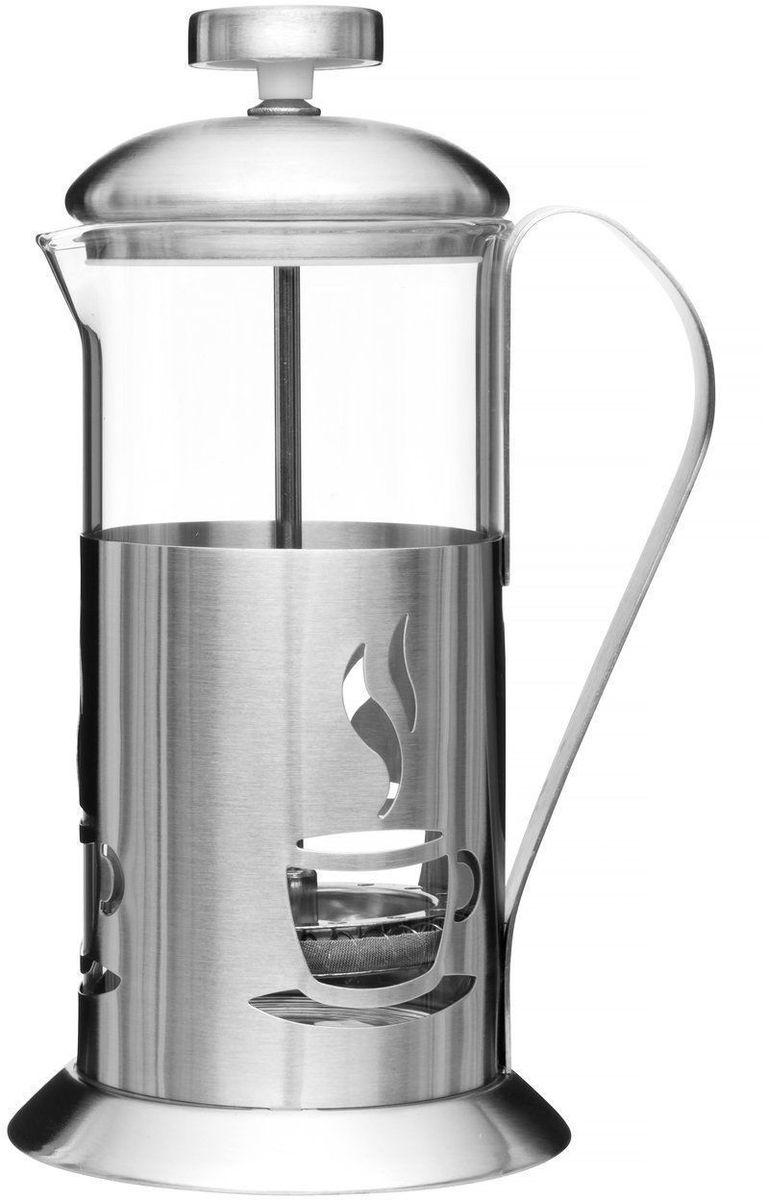 Французский пресс для кофе/чая Cook&Co 350 мл, цвет: металлик2800119 Французский пресс для кофе/чая Cook&Co 350 мл, цвет: металлик2800119Французский пресс для кофе/чая Cook&Co выполнен из термостойкого стекла и нержавеющей стали. Отлчино подходит для заваривания любых сортов кофе, без проблем справится с любым помолом кофе. Помимо кофе, во френч-прессе можно заварить чай. Наружная крышка из нержавеющей стали. Подходит для использования в посудомоечной машине. Упакован в подарочную коробку. Нержавеющая сталь, стекло