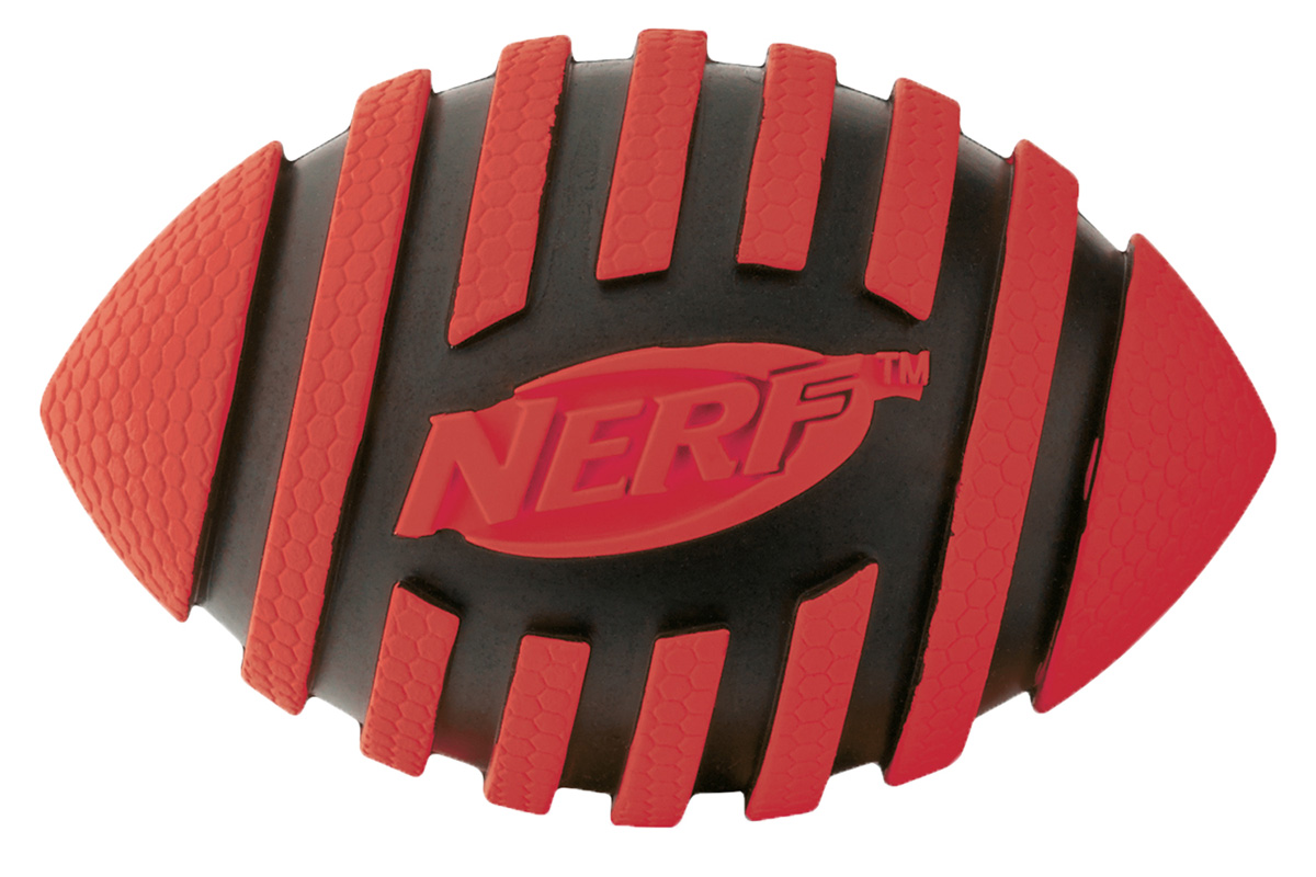 Игрушка для собак Nerf Мяч для регби, с пищалкой, цвет: красный, черный, 12,5 см22224 Игрушка для собак Nerf Мяч для регби, с пищалкой, цвет: красный, черный, 12,5 см22224Мяч-регби Nerf имеет рельефный рисунок.Высококачественные прочные материалы, из которых изготовлена игрушка, обеспечивают долговечность использования.Звук мяча дополнительно увлекает собаку игрой.Яркие привлекательные цвета.Размер М: 12,5 см.