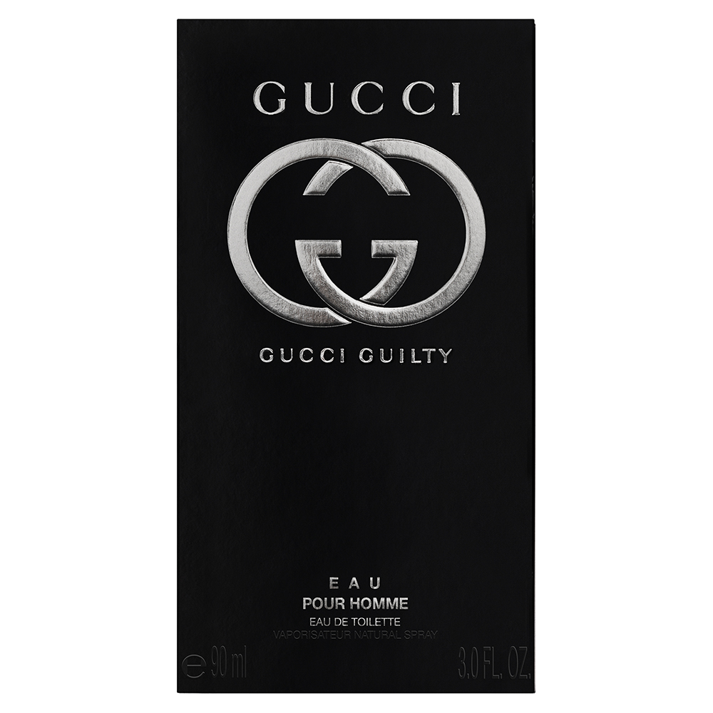 Gucci Guilty Eau Man Туалетная вода 90 мл0730870175996 Gucci Guilty Eau Man Туалетная вода 90 мл0730870175996Начальные ноты восхищают свежестью бергамота, кипариса и фиалки, спустя некоторое время, композиция наполняется ароматом жасмина в обрамлении густой дымки дорогого табака. К концу дня на коже останется плотный, смолистый шлейф из нот листа пачули, олибанума, амбры и элеми. Глубокий, древесный аромат Gucci Pour Homme сделает ваше присутствие в женском обществе волнующим и незабываемым.
