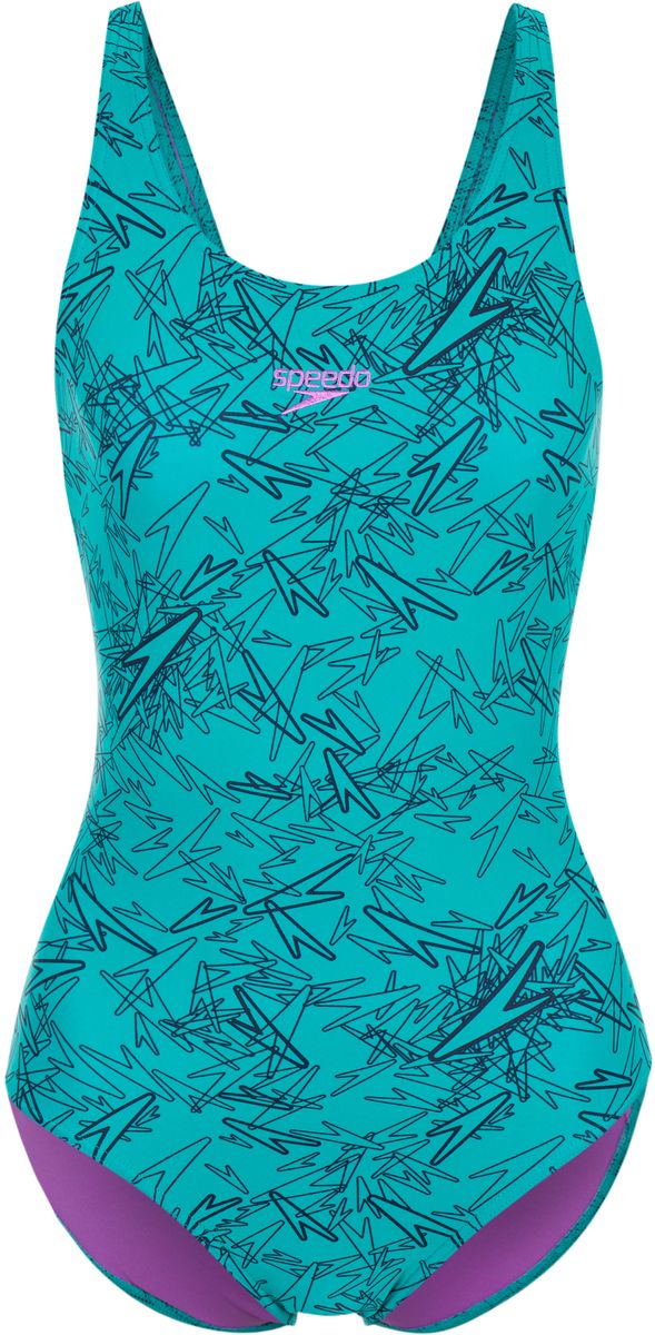 Купальник слитный Speedo Boom Allover Muscleback, цвет: зеленый. 8-10818B353-B353. Размер 30 (40/42)8-10818B353-B353 Купальник слитный Speedo Boom Allover Muscleback, цвет: зеленый. 8-10818B353-B353. Размер 30 (40/42)8-10818B353-B353Женственный купальник Speedo Boom Allover Muscleback с контрастным принтом дарит абсолютную свободу движений и комфорт во время плавания. Конструкция купальника предусматривает среднюю высоту линии выреза бедра. Благодаря технологии Technology ткань купальника более устойчива к разрушающему воздействию хлора, чем обычные ткани с эластаном и спандексом. Нерегулируемые лямки гарантируют удобную посадку и комфорт при любых видах активности в воде.