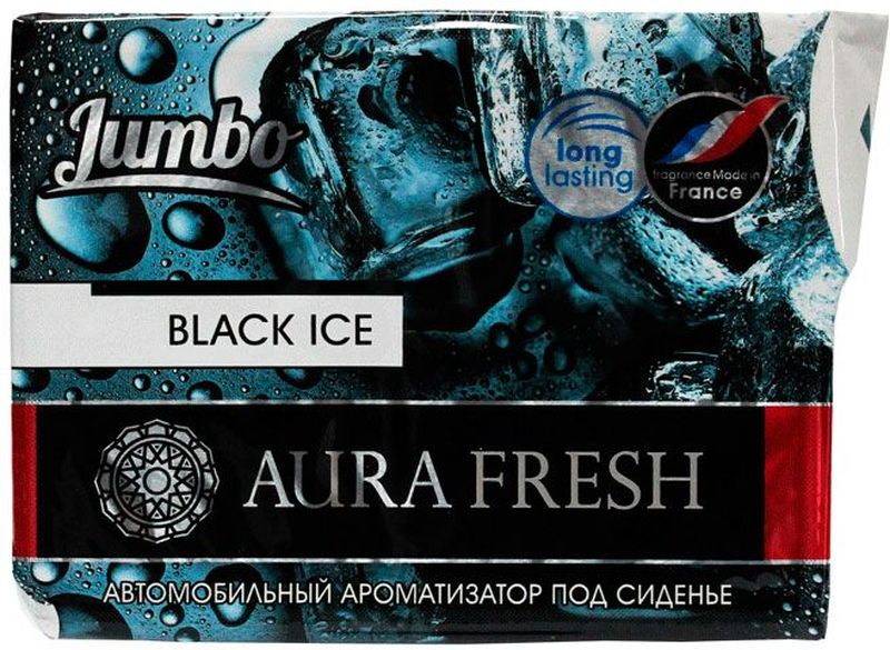 Ароматизатор автомобильный Aura Fresh Jumbo. Black Ice, под сиденьеAUR-J-0002 Ароматизатор автомобильный Aura Fresh Jumbo. Black Ice, под сиденьеAUR-J-0002Автомобильный ароматизатор Aura Fresh эффективно устраняет неприятныезапахи и придает легкий приятный аромат. Сочетание геля с парфюмами наилучшего качества обеспечивает устойчивый запах. Благодаря удобной конструкции, его можно положить под сиденье.