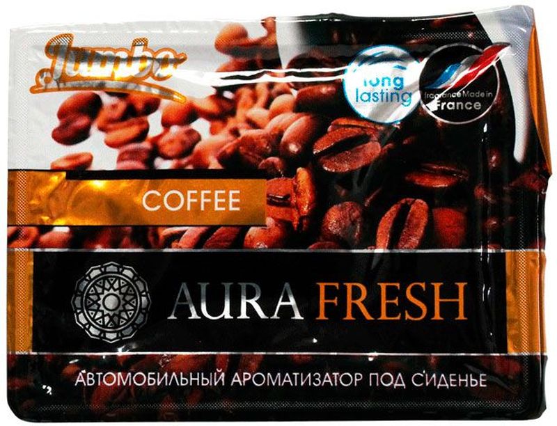 Ароматизатор автомобильный Aura Fresh Jumbo. Coffee, под сиденьеAUR-J-0005 Ароматизатор автомобильный Aura Fresh Jumbo. Coffee, под сиденьеAUR-J-0005Автомобильный ароматизатор Aura Fresh эффективно устраняет неприятныезапахи и придает легкий приятный аромат. Сочетание геля с парфюмами наилучшего качества обеспечивает устойчивый запах. Благодаря удобной конструкции, его можно положить под сиденье.