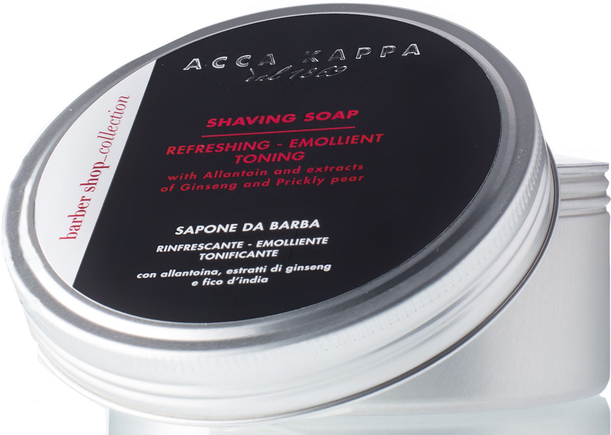 Acca Kappa Мыло для бритья 250 мл853513 Acca Kappa Мыло для бритья 250 мл853513Мыло для бритья, богатое тонизирующими и успокаивающими натуральными компонентами. Высокое содержание глицерина и растительных масел гарантирует эффективное увлажнение кожи, улучшая скольжение лезвия и делая бритье комфортным. Мята и ментол в составе придают коже приятное ощущение свежести и тонизируют ее.