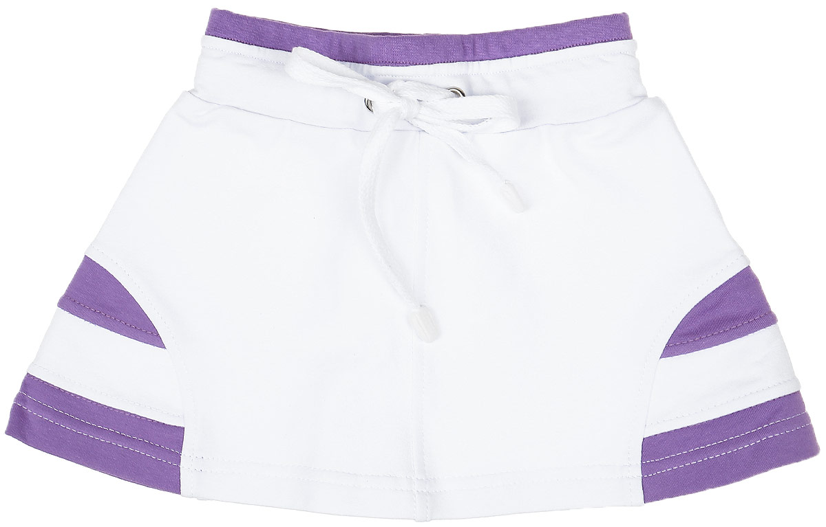 Юбка для девочки СовенокЯ, цвет: фиолетовый, белый. 14-862. Размер 56