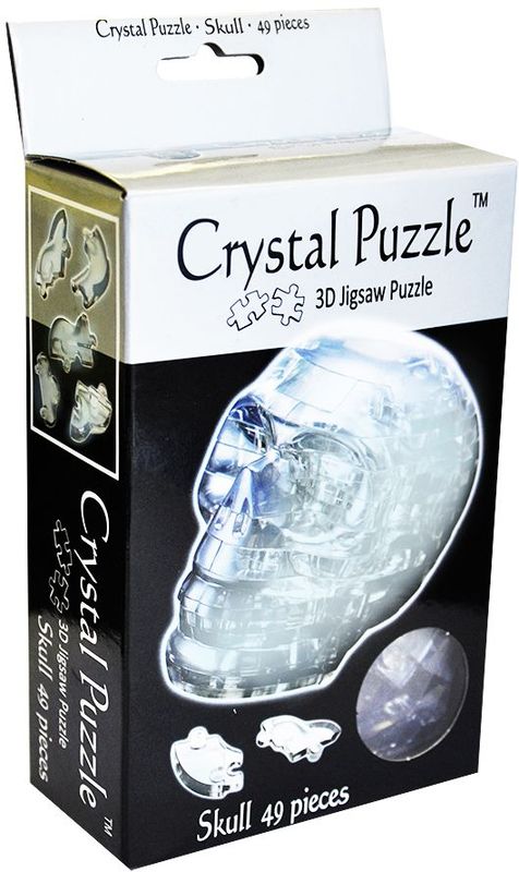 Crystal Puzzle 3D головоломка Череп цвет серебристый