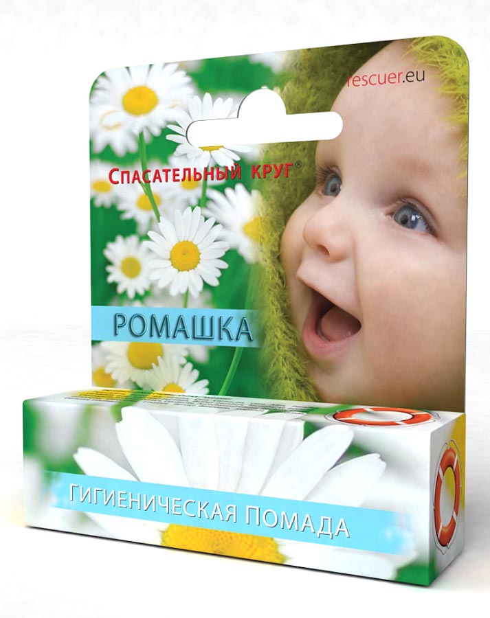 Спасательный круг Детская гигиеническая помада Ромашка, 4,6 млSKP03 Спасательный круг Детская гигиеническая помада Ромашка, 4,6 млSKP03Обладает интенсивными защитными и антисептическими свойствами. Эффективно восстанавливает и успокаивает кожу. Смягчает, увлажняет и питает кожу губ. Помада может быть рекомендована как профилактическое средство при герпесе. В сезон холодов эффективно защищает губы от неблагоприятного воздействия окружающей среды.