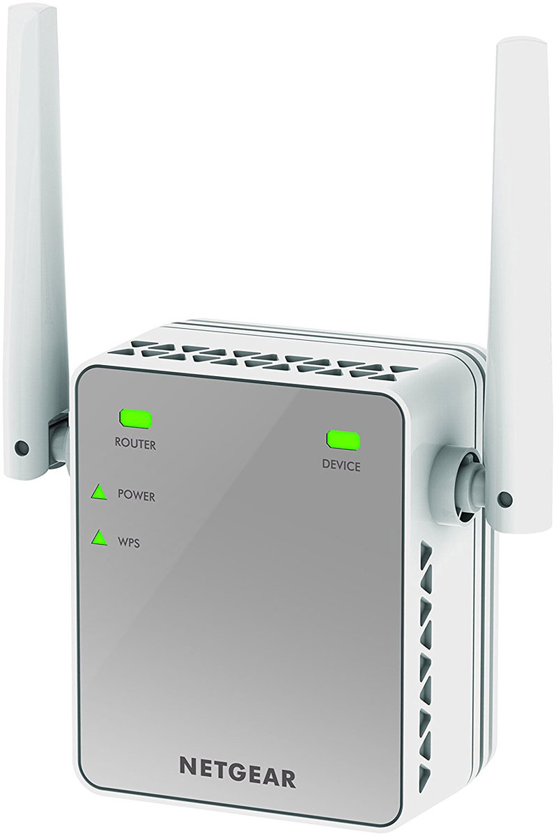 Netgear EX2700-100PES повторитель беспроводного сигналаEX2700-100PES Netgear EX2700-100PES повторитель беспроводного сигналаEX2700-100PESПовторитель беспроводного сигнала Netgear EX2700-100PES увеличит зону покрытия вашей существующей WiFi сети. Внешние антенны увеличивают зону покрытия и скорость WiFi, а удобная конструкция с подключением к настенной розетке позволяет сэкономить место. Работает с любым стандартным WiFi-роутером и сохраняет стабильное подключение мобильных устройств при перемещении по дому.WiFi до 300 Мбит/сВнешние антенны для повышения эффективности работыУдобная конструкция, подключаемая к настенной розетке электросетиРаботает с любым WiFi-роутером
