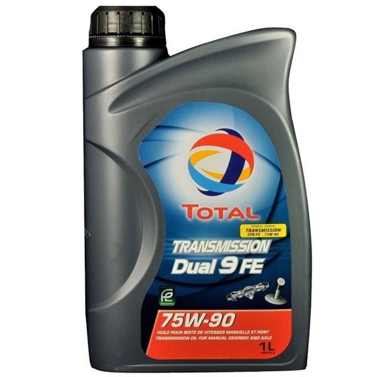 Трансмиссионное масло Total Transmission Dual 9 FE 75W90, 1л201656 Трансмиссионное масло Total Transmission Dual 9 FE 75W90, 1л201656Total Transmission Dual 9 FE 75W90 высококачественное синтетическое масло разработанное для синхронизированных и не синхронизированных ручных коробок передач, задних мостов и любых видов трансмиссий, в которых требуется применение масла с уровнем свойств API GL-4, API GL-5, API MT-1, MIL-PRF-2105E. Total Transmission Dual 9 FE 75W90высококачественное синтетическое масло разработанное по концепции T.D.L (Total Drive Line), которая позволяет применять данный продукт в мостах и коробках передач, работающих в тяжелых условиях. Total Transmission Dual 9 FE 75W90 подходит для применения в трансмиссиях таких концернов как MACK, MAN, DAF, IVECO, Mercedes, VOLVO, Renault TRACKS с продленными интервалами замены до 180 000 км. Одобрения автопроизводителей: DAF (First fill), MB-Approval 235.8, MAN 341 TYPE E3, Z2, MAN 342 TYPE M3, SCANIA STO 1:0, VOLVO 97312, ZF TE-ML 02B, 05B, 12L, 12N, 16F, 17B, 19C, 21B, SAE J2360 (n0 PRI GL 0661).